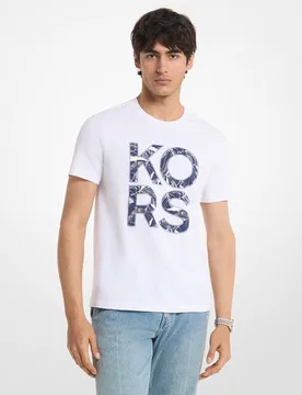 Camiseta de hombre de manga corta con print delantero - Michael Kors - FashionsVida