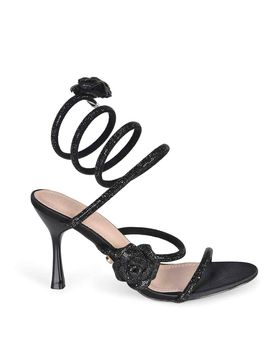 Sandali Realizzati In Tessuto E Strass