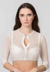 Dirndlbluse Alissia (creme, Gr. 36) von für Damen, Oberteile, 90% Polyamid, 10% Elastan