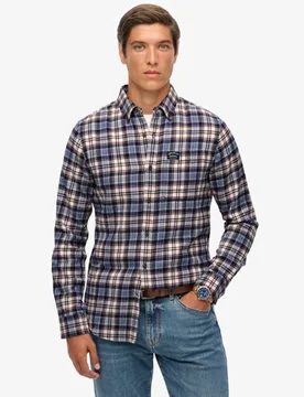 Superdry Herren Langärmliges Baumwoll-holzfällerhemd Blue - Größe: XL - 74.99 - FashionsVida