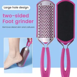 Pieza Lima de acero inoxidable para pies, raspador de talones, rallador de pies y removedor de callosidades, exfoliante para pies