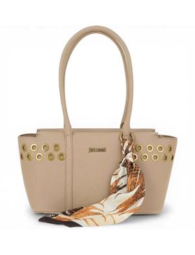 Borsa Tote Foulard Eyelets Donna Naturale in Similpelle