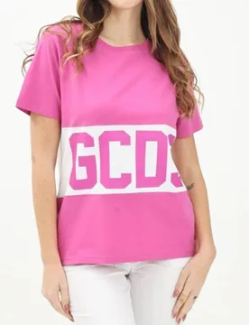 T-SHIRT BAND LOGO REGULAR T-SHIRT - Gcds - FashionsVida