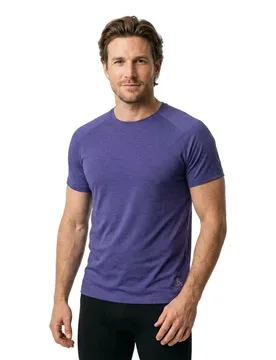 Crew Active 365 Short Sleeve T-shirt Afterparty Melange 2XL Men - Odlo - FashionsVida