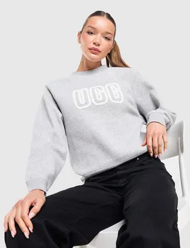 Cosy Logo Crew Sweatshirt - Damen, Grau - female - Size: M - Ugg - FashionsVida