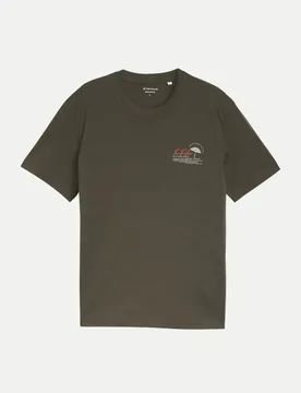 T-Shirt mit Print auf der Brust Braun XXL - Tom Tailor Casual - FashionsVida
