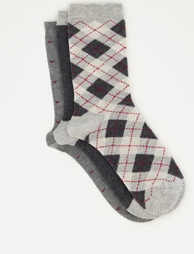 Pack de calcetines de mujer con rombos - Easy Wear - FashionsVida