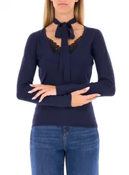 Maglia con fiocco BLU NAVY XS