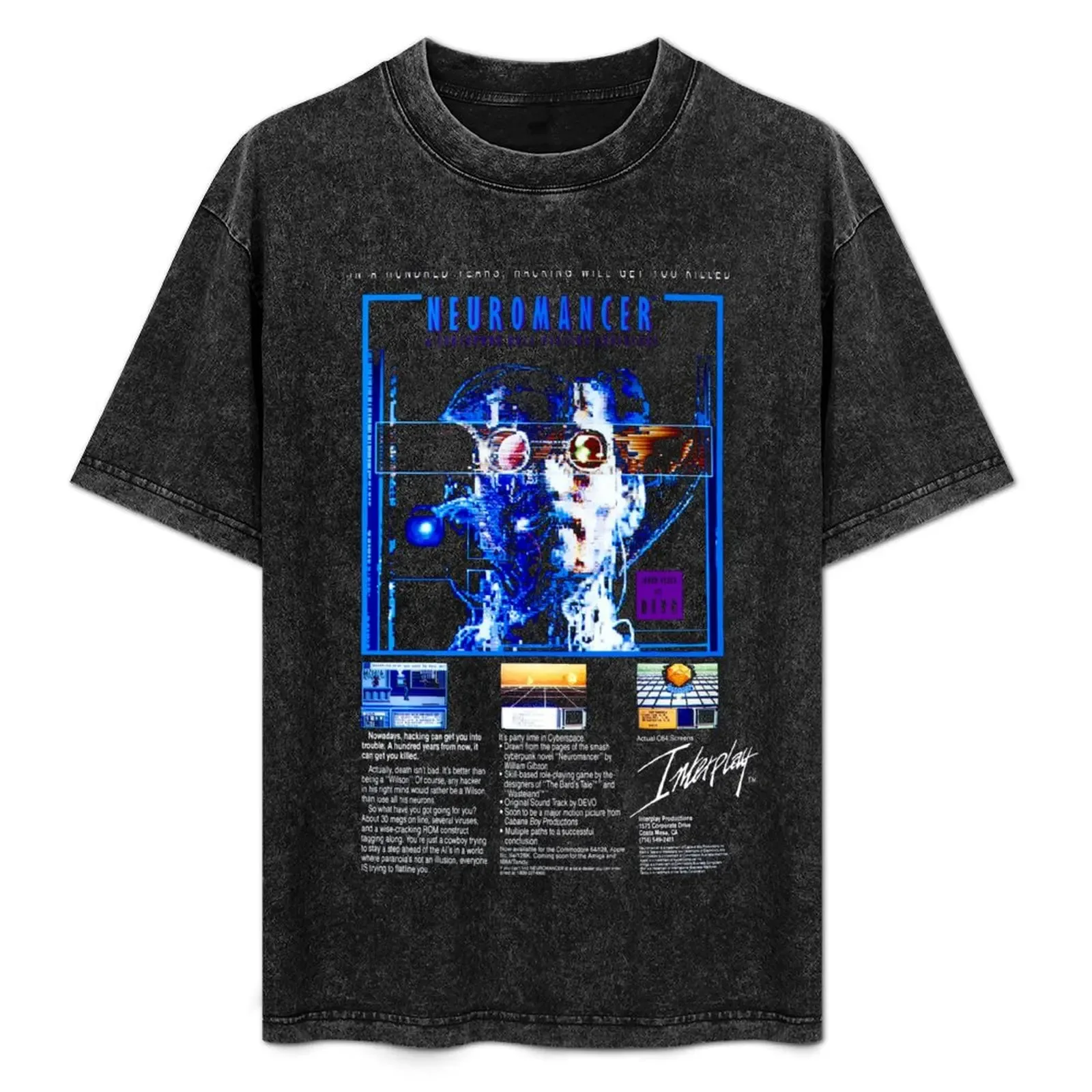 NEUROMANCER T-Shirt Work Short Sleeve Cotton Top - Aliexpress - FashionsVida