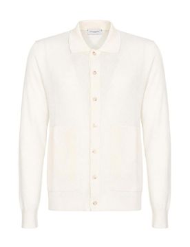Giacca Camicia In Filato Di Cotone Panna
