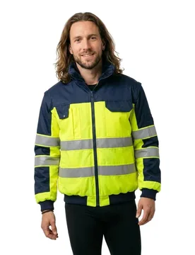 Veste De Pilote Safe Image 00920 Hi-Vis Yellow / Navy 3XL - MASCOT - FashionsVida