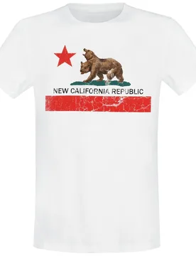 Gaming T-Shirt - New California Republic - S bis XXL - für Männer - Größe XL - weiß - Männer - male - Fallout - FashionsVida