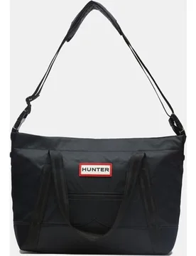 Tote mediano de nylon en verde militar con cremallera - Hunter - FashionsVida