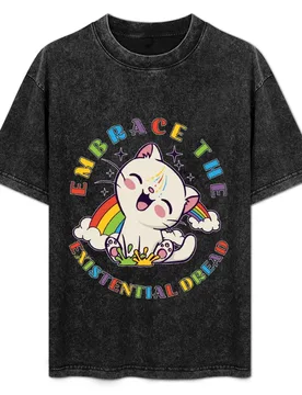 Embrace the existential dread T-Shirt Comfortable Daily Wear Tee - Aliexpress - FashionsVida