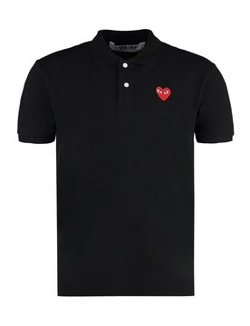 Comme Des Garçons Play Cotton-Piqué Polo Shirt