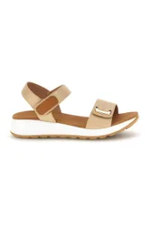 Sandali beige con strappi in velcro suola comfort Bza242387a 40