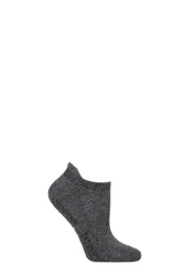 Women's 1 Pair Savvy Organic Cotton Low Rise Yoga Socks with Grip Shadow M - Grey - Size: Small