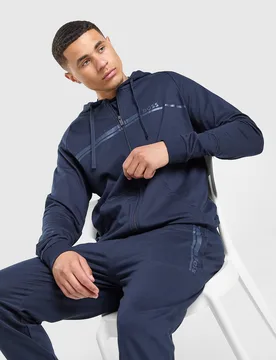 Mens Felpa con Cappuccio Full Zip Authentic - Blu, blu blu Uomo taglia L - BOSS - FashionsVida
