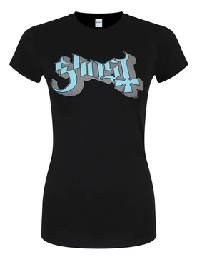 Women's Keyline Logo Skinny T-Shirt in Black Size: Large - Black - Size: L - GHOST - FashionsVida