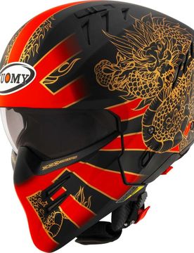 Casco Moto Jet ARMOR DRAGON Opaco Rosso taglia M