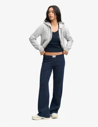 Cotton Rich Fold Over Joggers Navy female