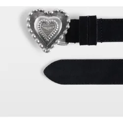 Zadig & Voltaire - Cinturón con hebilla de ante para mujer 30mm