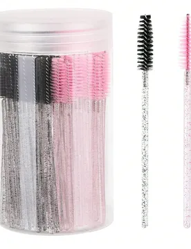 Set de 200/100/50/10 piezas Cepillo de pestañas, Cepillo de rímel (con caja de almacenamiento), Cepillo desechable flexible para cejas, Cepillo para - Shein - FashionsVida