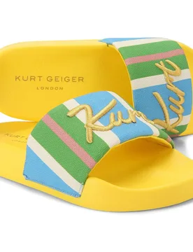 Chanclas de mujer meena canvas con logo - Kurt Geiger - FashionsVida