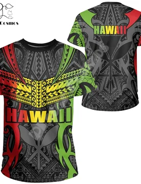 Polynesian Hawaii Kanaka King Country Flag Tribe Hawaiian Vintage Tattoo 3DPrint Summer Casual Harajuku Short Sleeves T-Shirts B - Aliexpress - FashionsVida
