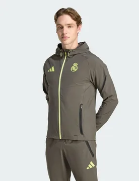 Real Madrid Giacca da viaggio Tiro 25 Competition Vis Tech 2XL Utility Grey / Semi Frozen Yellow - Adidas - FashionsVida