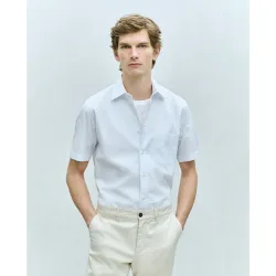Camisa de manga corta de vestir rayas