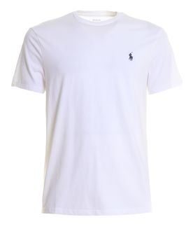 T-shirt in jersey con ricamo del logo