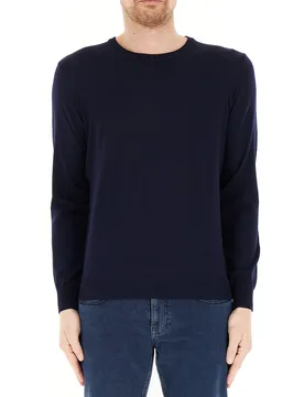 Maglia lana merino BLU NAVY S - PREMODE - FashionsVida