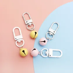 Pcs Fresh Colorful Bell Keychain Candy Colored Keyring Pendant Women's Bag Decorations Cute Metal Keychains