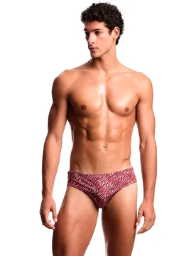 Costume Da Bagno A Slip Em000575_af2037 Diagon.Logo Burgundy M