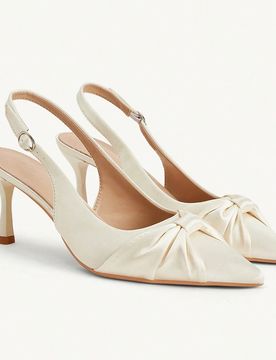 Zapatos de mujer primavera verano con decoración de nudo, tacón de aguja triple punta, estilo francés simple, tela de ante multicolor, sandalias de