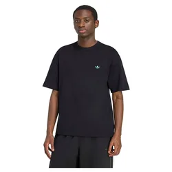 T-shirt à Manches Courtes Trefoil Essentials Loose Black / Samba Blue L
