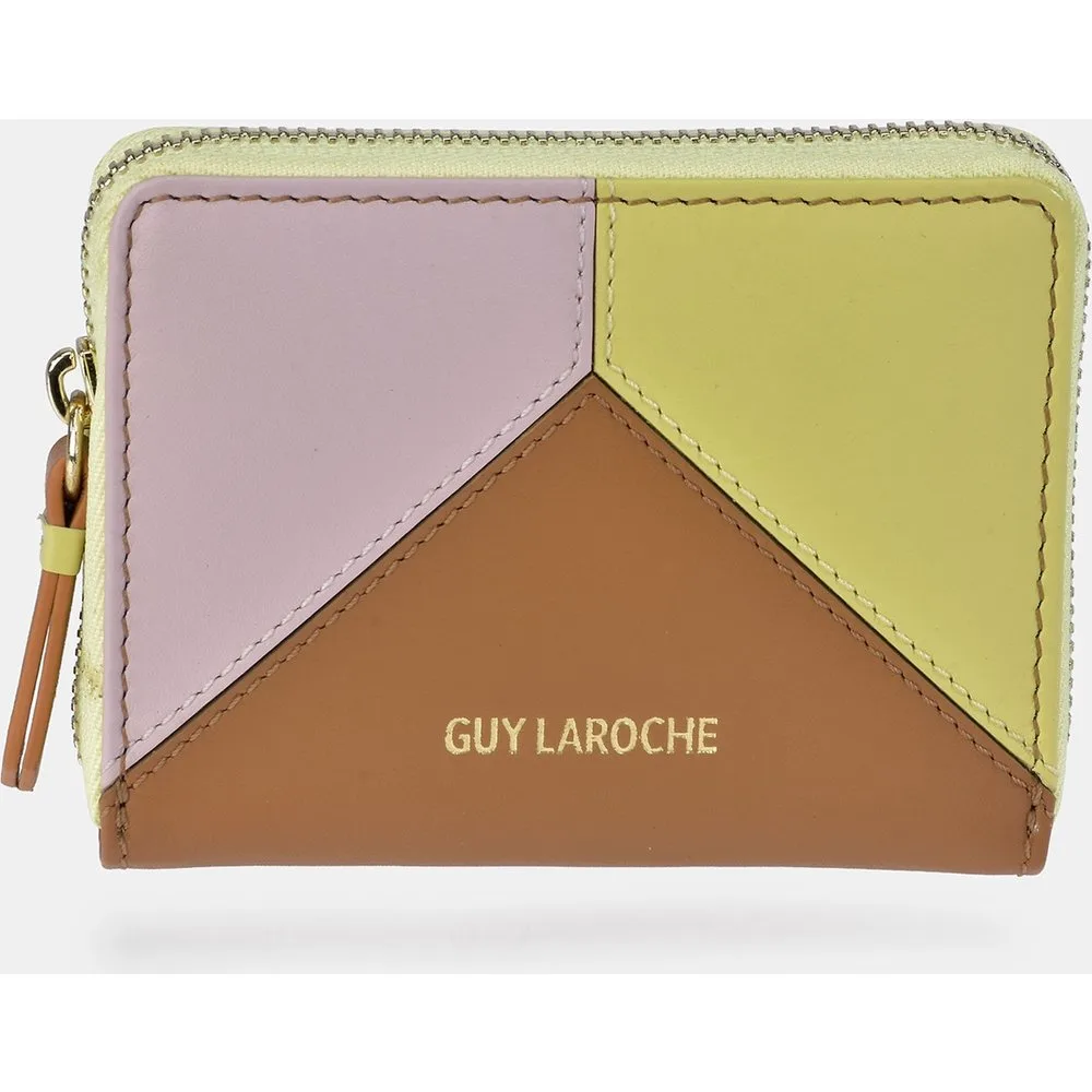 Monedero tarjetero mujer con cremallera en piel - Guy Laroche - FashionsVida