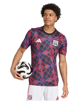 T-shirt à Manches Courtes Avant-match Olympique Lyonnais 25/26 Black M - Adidas - FashionsVida