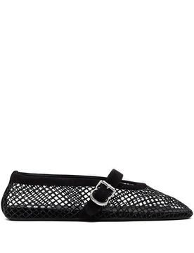 Alaia Fishnet Ballet Flats