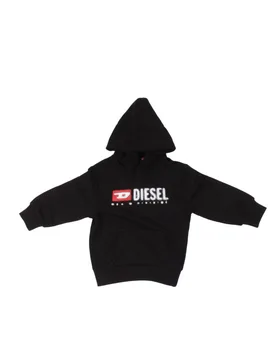 Bambino felpa j02485 kyaz3 k900 sdropshood over nero - Diesel - FashionsVida