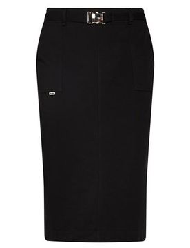 Midi-Rock Damen Schwarz 32,34,36,38,40 Damen