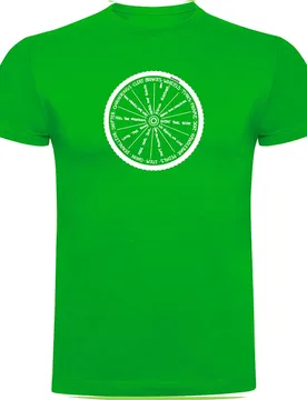 Maglietta A Maniche Corte Wheel Green - Kruskis - FashionsVida
