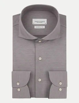 Slim-Fit Hemd mit Cutaway Grau 40 - Profuomo - FashionsVida