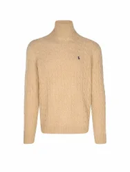 Jersey de cuello alto camel S