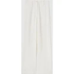 Pantalones rectos de mujer con cinturilla ancha