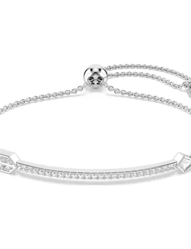 Braccialetto Idyllia, Taglio misto, Freccia, Bianco, Placcato rodio OS - Swarovski - FashionsVida
