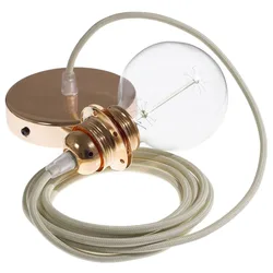 Cables Lampe Suspendue Pendel Pour Abat-jour Rm00 Diy 2 M Ivory / Copper One Size