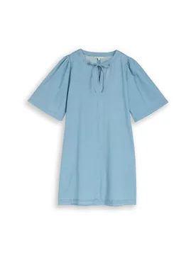Denim mini dress female - S - FashionsVida