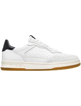 Sneakers en cuir - Haywood White Leather Black en Coton - Taille 42 - Blanc - Clae - FashionsVida